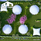 RAXTENT 8M Mixed PVC Glass Geo Dome for Coffee Bars and Eco Retreats
