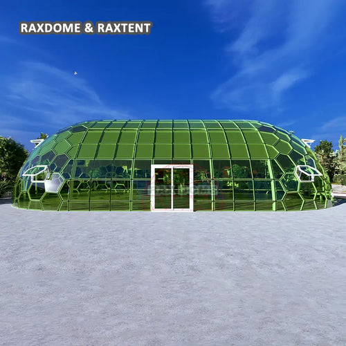 RAXDOME Large 12X22M Oval Capsule Glass Dome Tent for Glamping