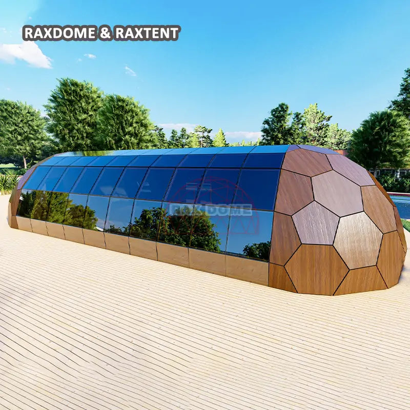 6*16m oval glass dome house pod