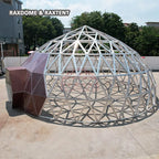 9.5m zome geodesic glass dome
