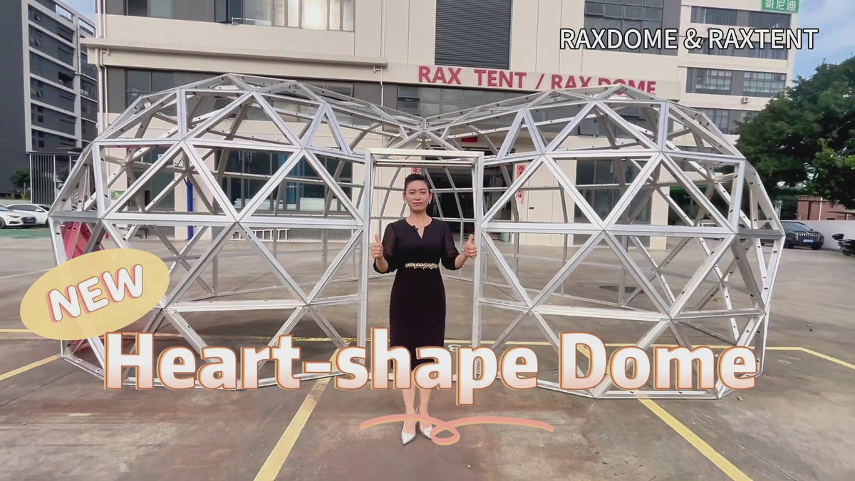 RAXTENT 6M Heart Glass Dome House for Modular Wedding and Event Space