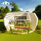 glamping tent with pumpkin shape