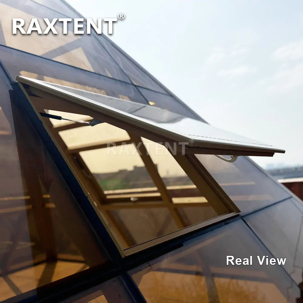 pyramid glass house glass window