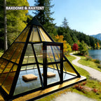4m clear pyramid glass house