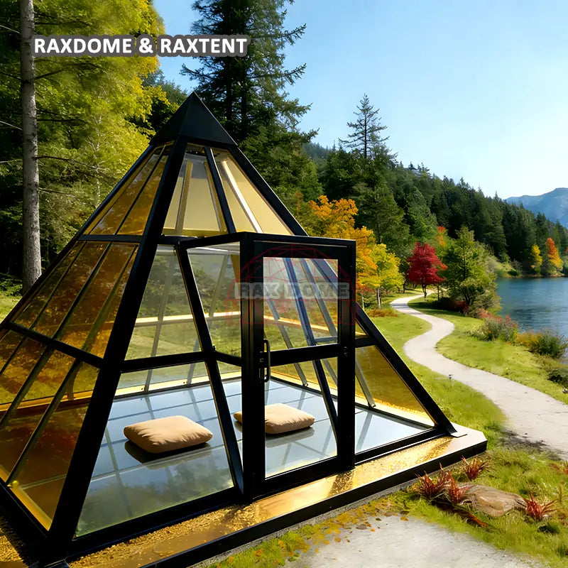 4m clear pyramid glass house