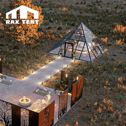 6M Pyramid Glass House for Retreat in Nomad’s Pad Resort in The USA