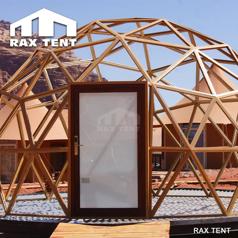 dome tent with glass door