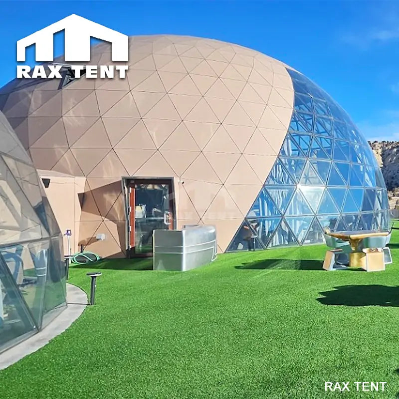 wooden glass dome tent for retreat