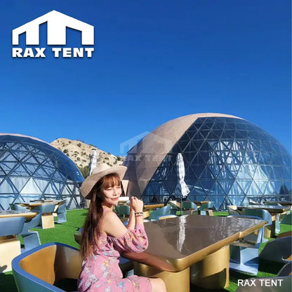 glass geodesic dome tent for camping restaurtant