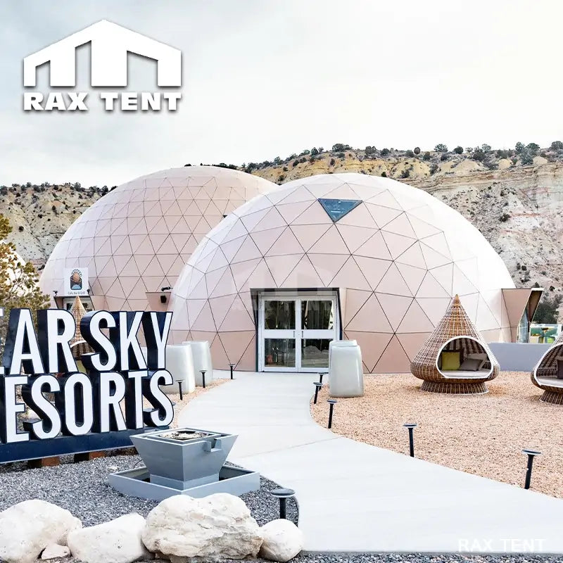 RAXTENT 20M Glass Geodesic Dome Tent for Camping Restaurant and Retreat Room