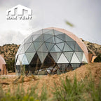 RAXTENT 6m Glass Dome Tent with Wooden Panel for Glamping Hotel and Resort