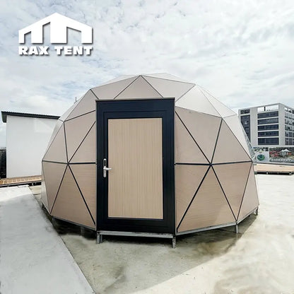 RAXTENT 6M Insulated Wooden Glass Dome for Glamping Hotel Room