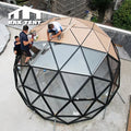RAXTENT 6m Glass Dome Tent with Wooden Panel for Glamping Hotel and Resort
